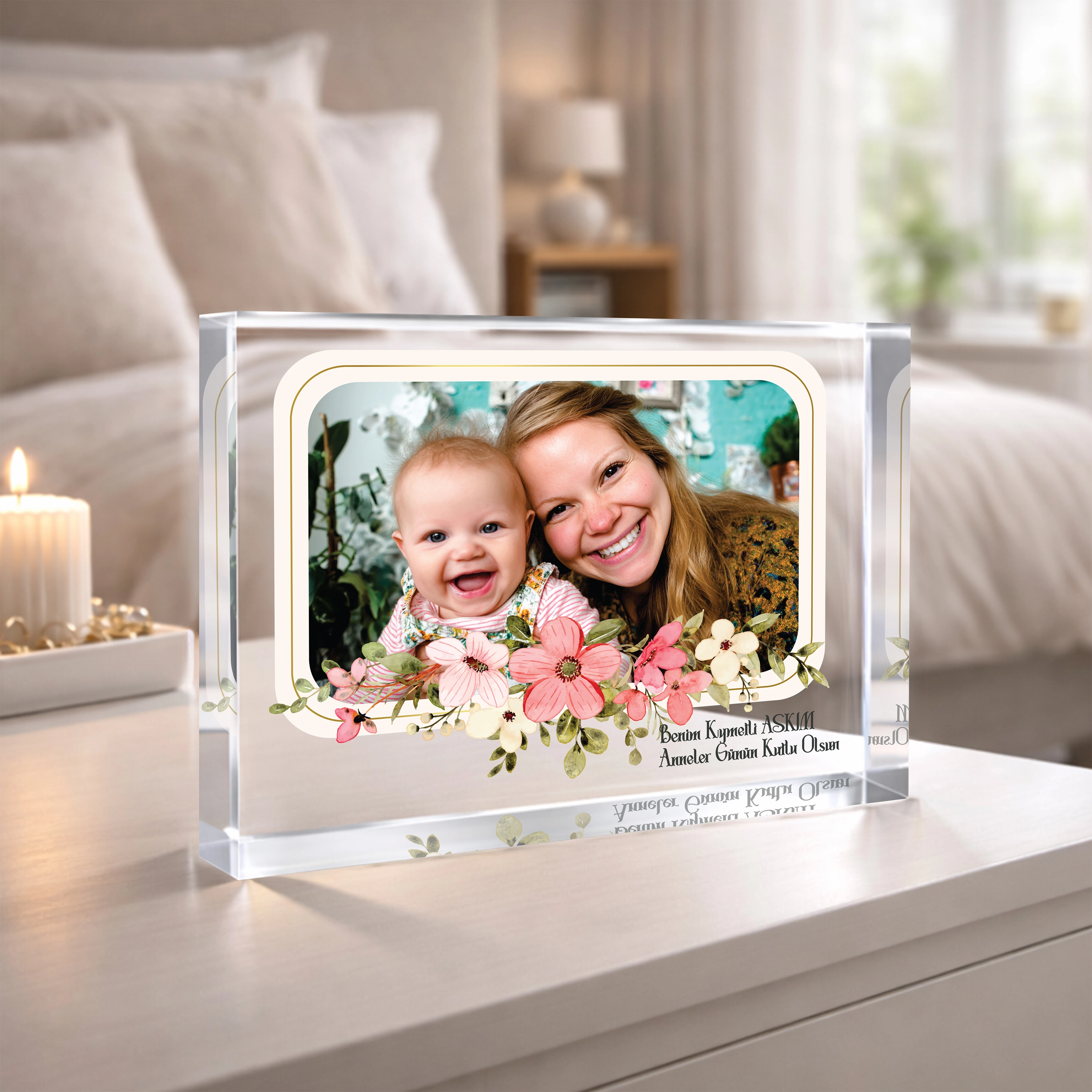Anne & Anı | Fotoğraf ve Mesajlı Premium Akrilik Dekor