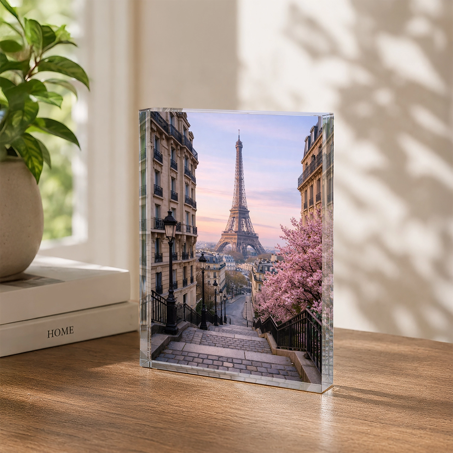 Paris & Eyfel Kulesi – Dikey Akrilik Cam Blok