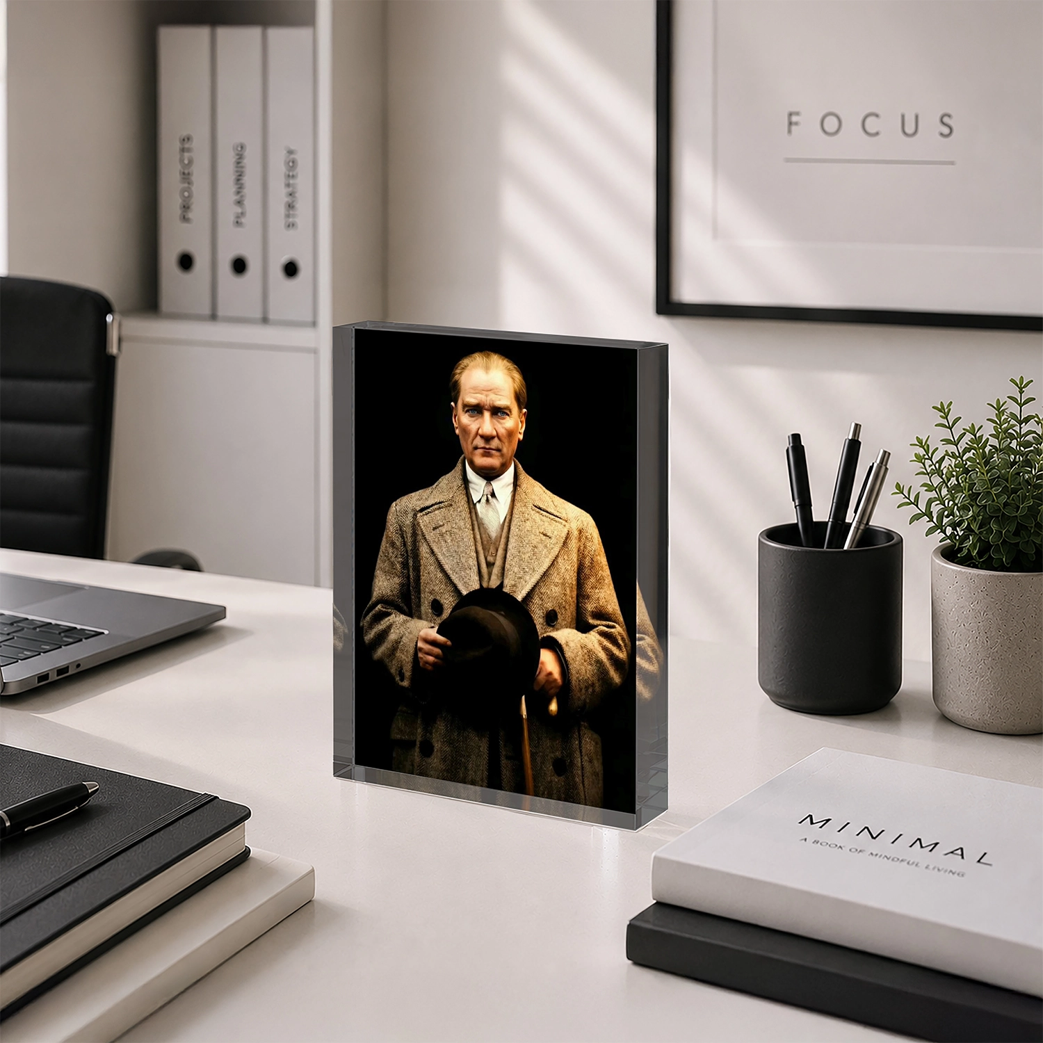 Atatürk Portresi –Akrilik Cam Blok