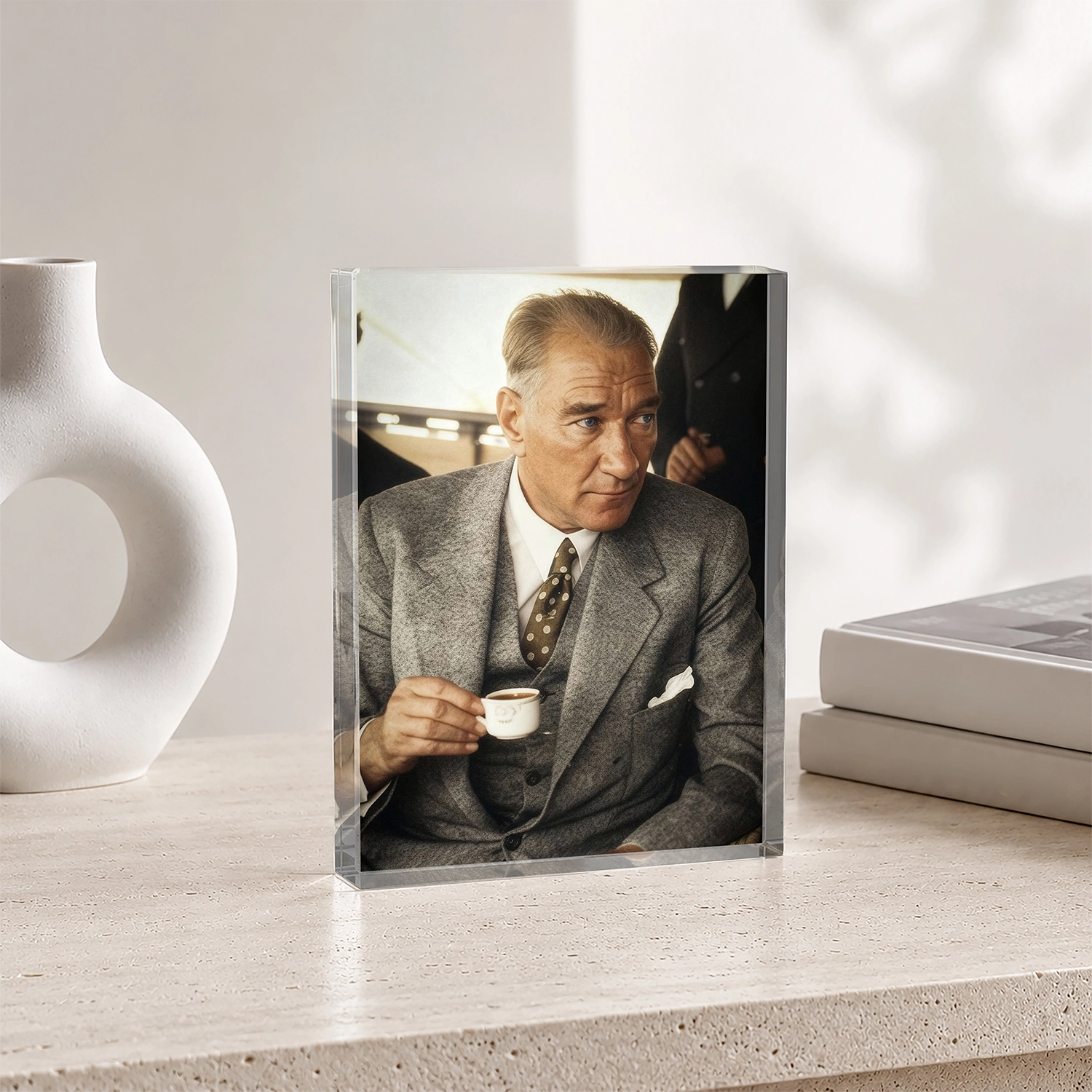 Atatürk Günlük An Portresi – Koleksiyonluk Akrilik Blok