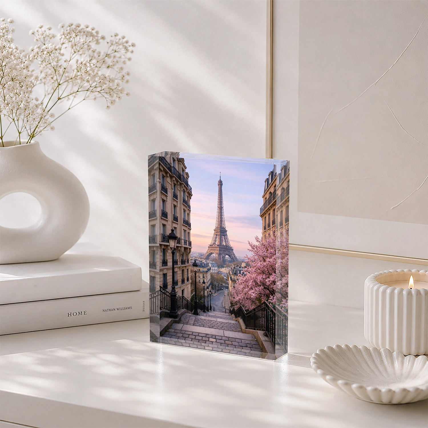 Paris & Eyfel Kulesi – Dikey Akrilik Cam Blok