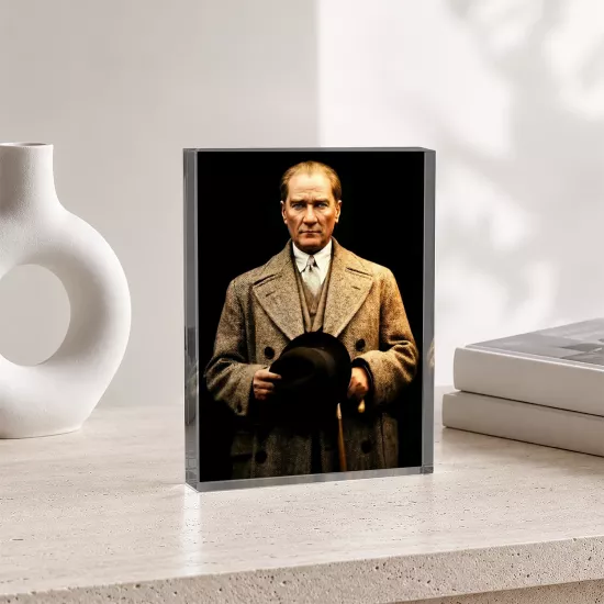 Atatürk Portresi –Akrilik Cam Blok